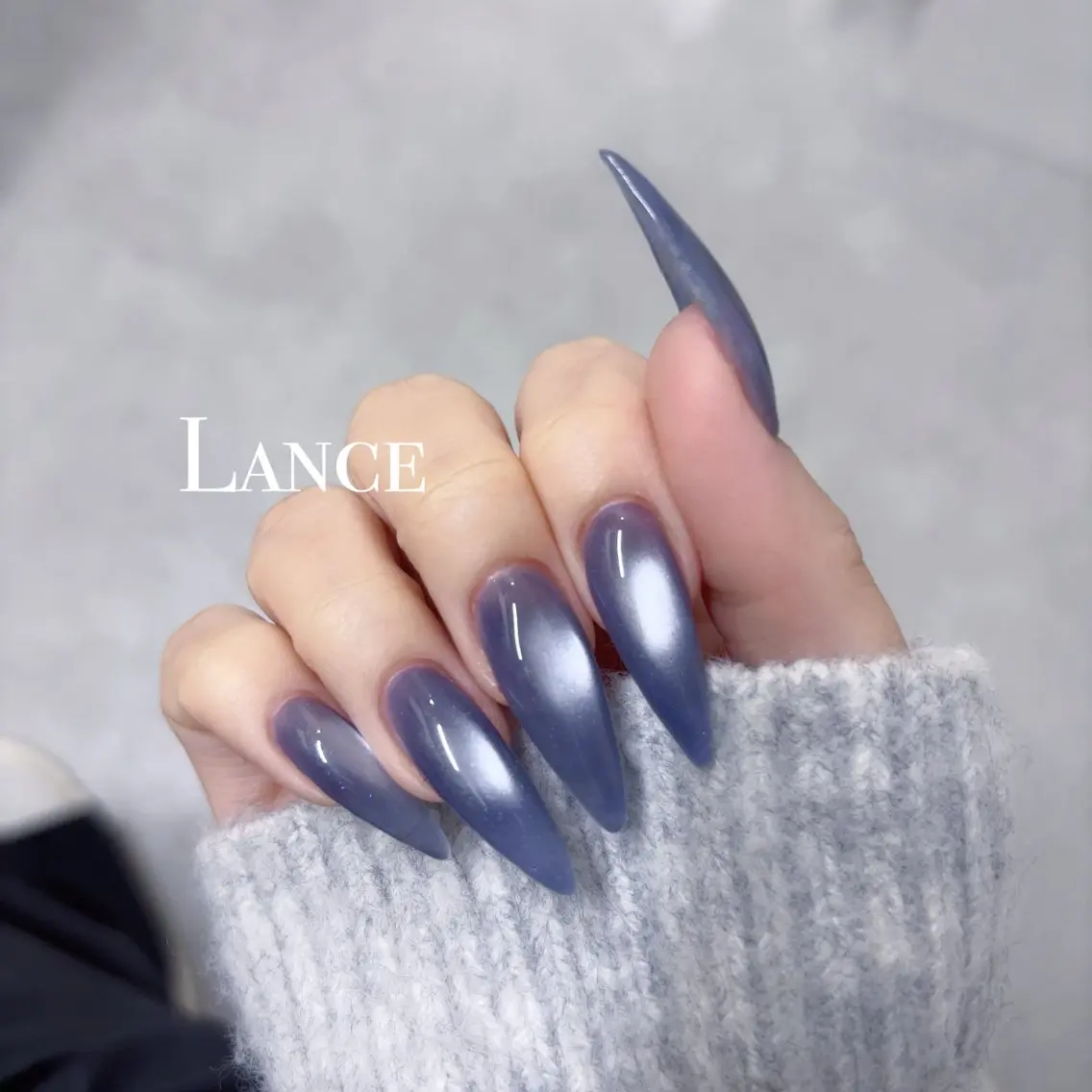 ネイル オーロラネイル フットネイル フレンチネイル ガラスフレンチ 氷ネイル・うるうるネイル ハンドネイル Lance nailのネイルデザイン