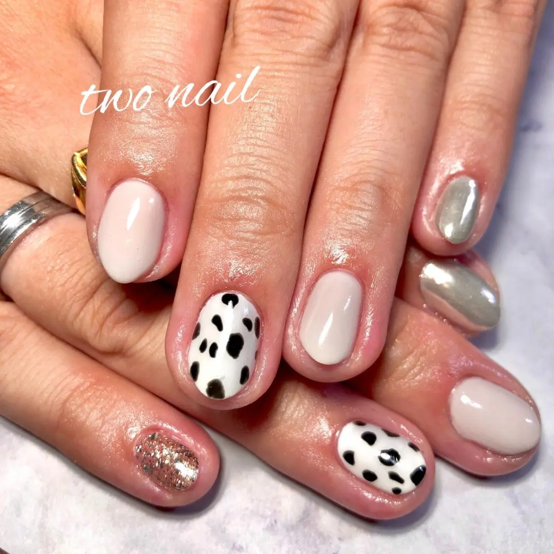 ネイル フットネイル ハート two nailのネイルデザイン