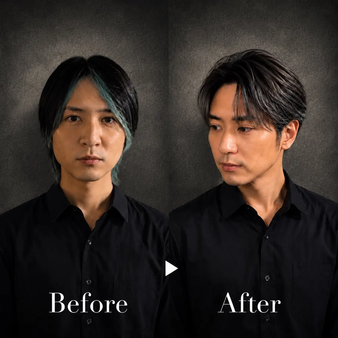 ミディアム カラー メンズ カット ヘアカラー メンズカラー支持率 No.1【心斎橋】のヘアスタイル