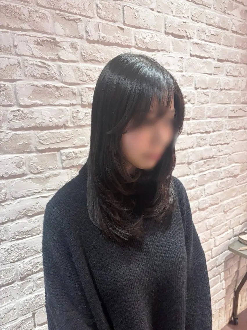 セミロング レイヤーカット トリートメント 中野 まな /elto四条烏丸店のマツエク・マツパデザイン