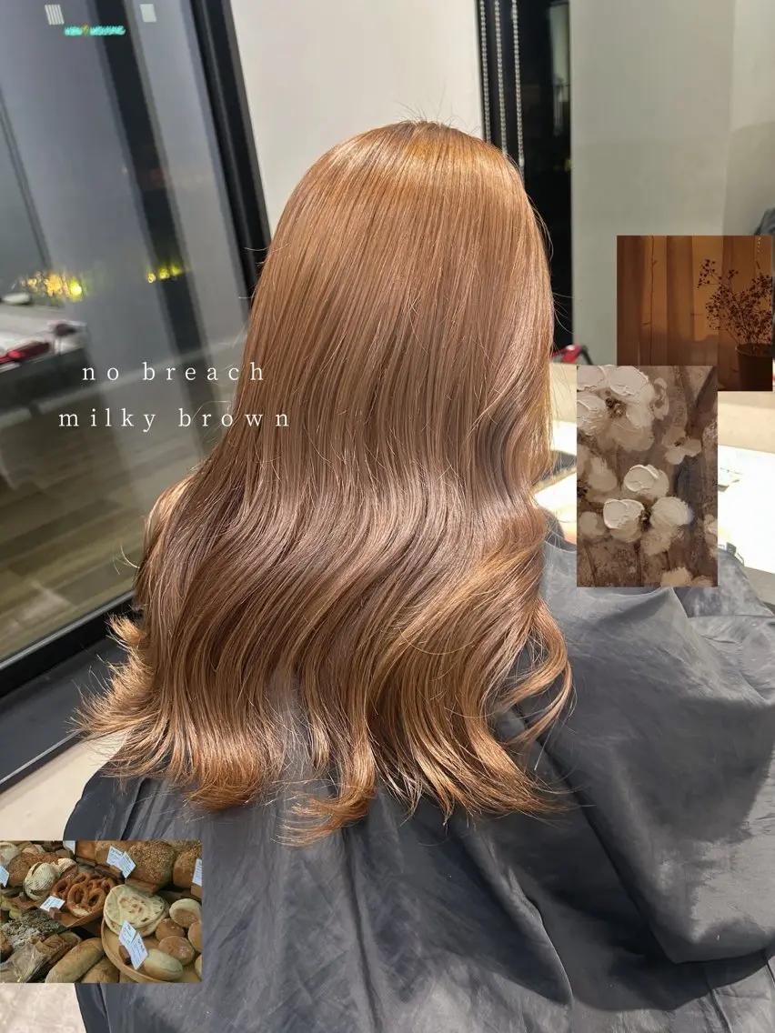 ミディアム カラー ヘアカラー トリートメント 🤍垢抜け♡透明感 カラーmoeka🤍のヘアスタイル