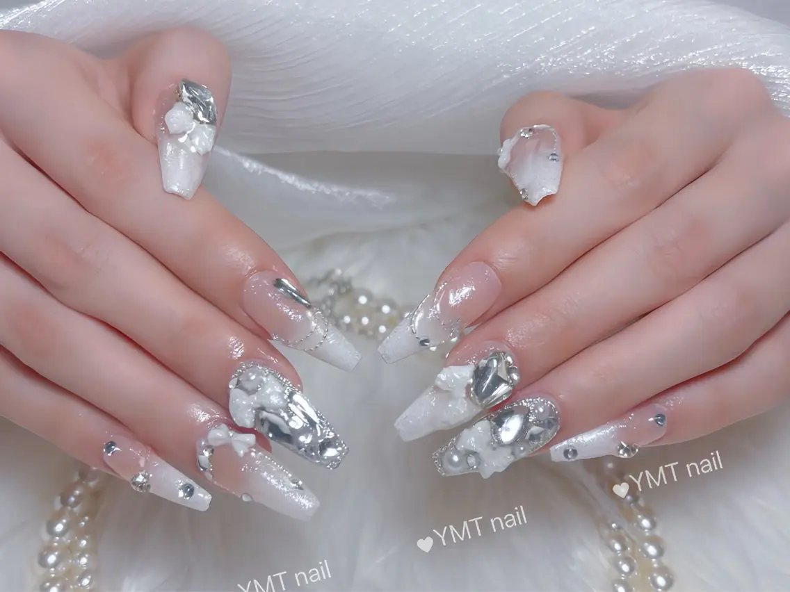 ネイル 長さ出し フットネイル ジェルネイル 韓国ネイル マグネットネイル YMT． NailStudioのネイルデザイン