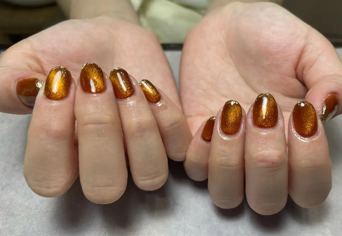 ネイル ジェルネイル マグネットネイル ミラーネイル パラジェル シンプルネイル BLANC.nail yuuのネイルデザイン
