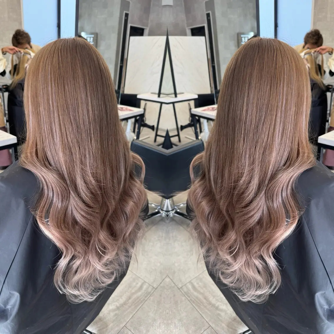 ロング カラー ヘアアレンジ ՏKIᒪᒪ石岡店 本田のヘアスタイル
