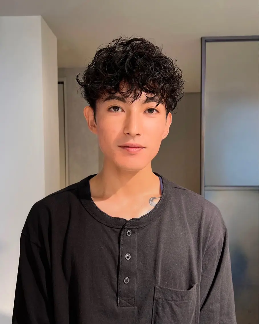 【スパイラルパーマ＋メンズカット】の写真