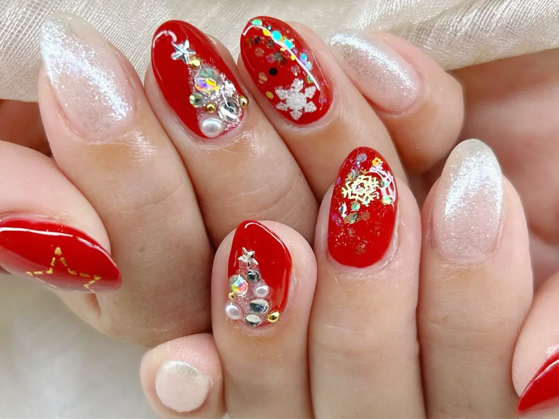 ネイル アートネイル 成人式 長さ出し フットネイル マグネットネイル ハンドネイル Lino Nailのネイルデザイン