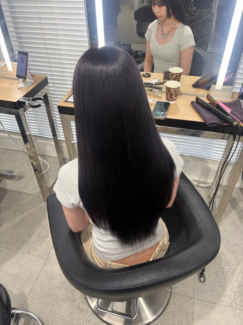 ロング カラー ブリーチ 髪質改善 トリートメント ヘアカラー トリートメント 💗愛され暖色💗 ピンク/レッド💗のヘアスタイル