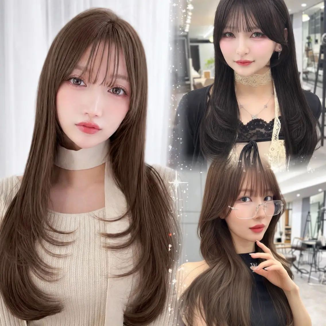 ロング カラー ヘアアレンジ 顔周りカット 似合わせカット 小顔カット カット ヘアカラー トリートメント 骨格別小顔カット/ 顔周りカット/金井のヘアスタイル