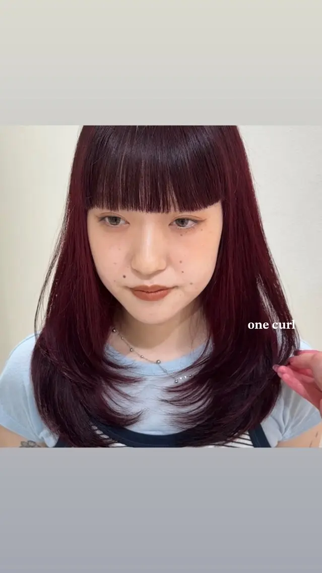 セミロング カラー カット ヘアカラー トリートメント ワンカールで決まるレ イヤー/角岡泉希🩶のヘアスタイル