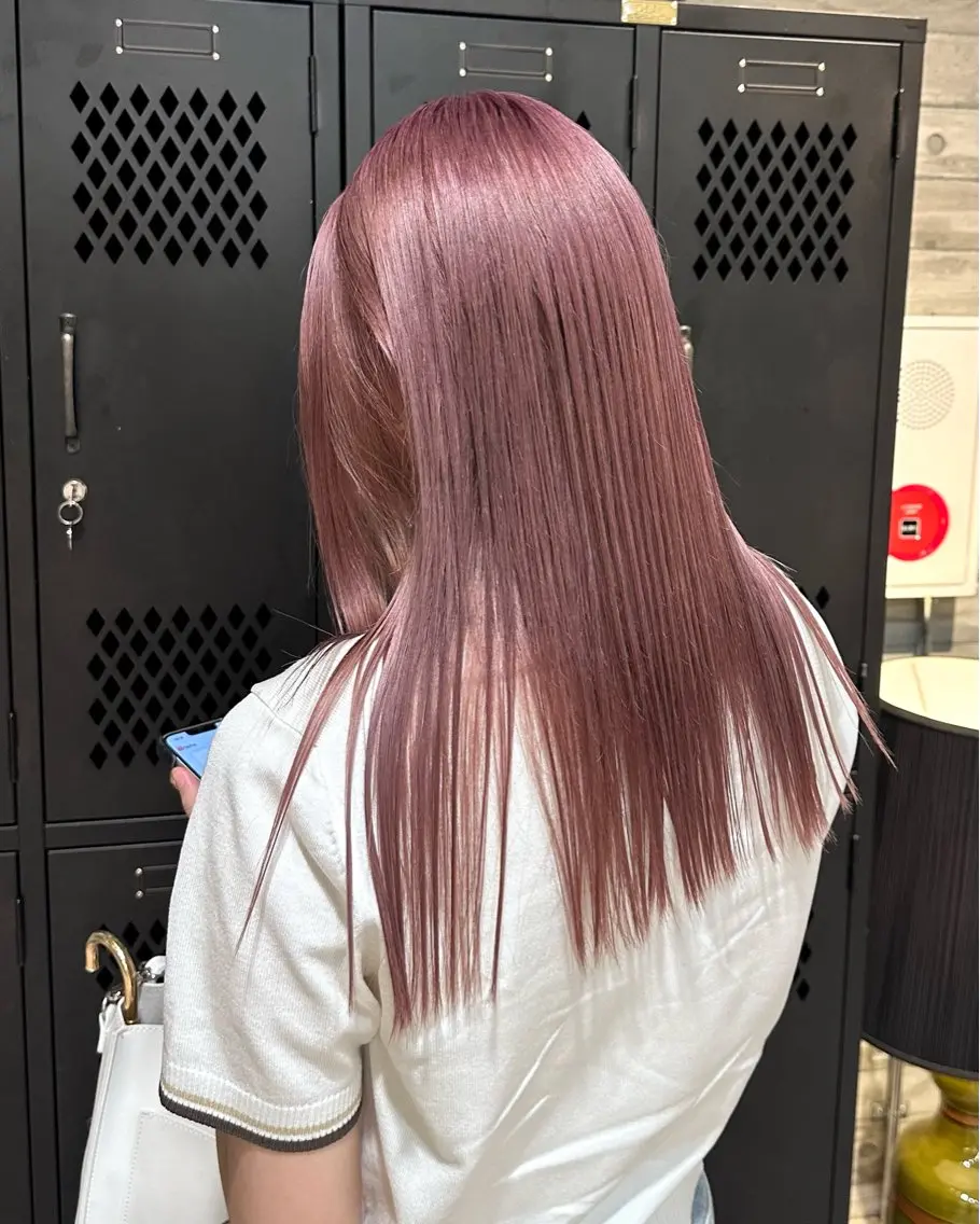 セミロング ヘアカラー トリートメント ササキカズマ〻透明感 〻色落ち〻赤み消しのヘアスタイル