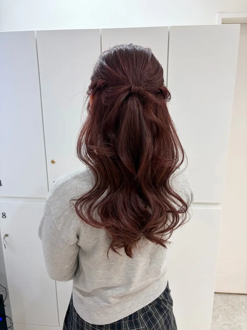 セミロング カラー ヘアアレンジ カット ヘアカラー トリートメント ヘアセット 美髪矯正/レイヤー 赤み消し/はるかのヘアスタイル