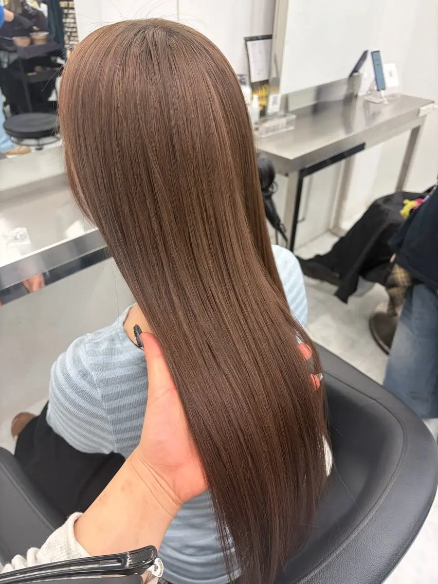 ロング ヘアカラー トリートメント 艶髪ハイトーンカラー 渋谷🎀ririkaのヘアスタイル