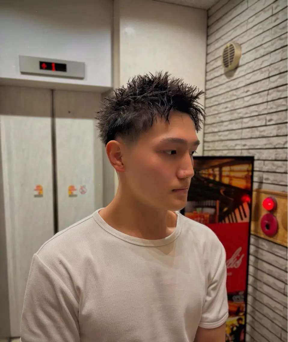 ショート メンズ スパイキーショート ショートヘア カット UMM daichi メンズパーマのヘアスタイル