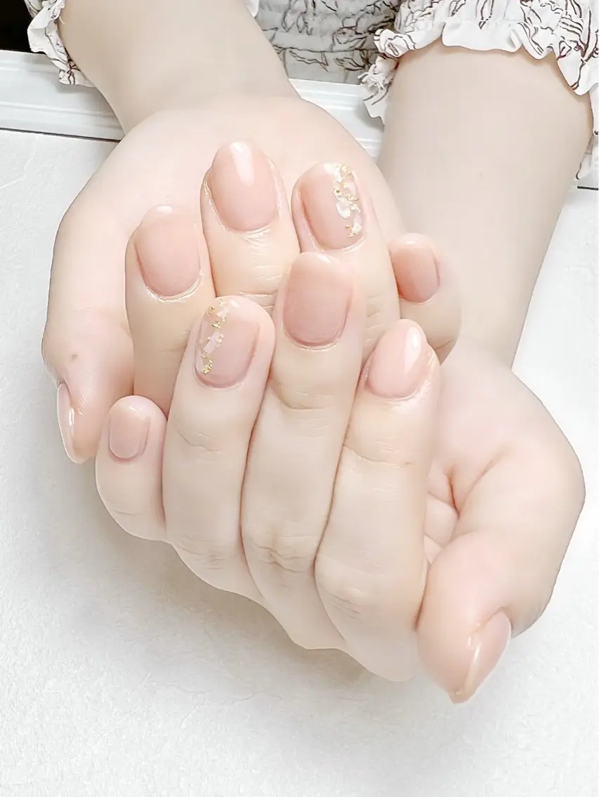ネイル オフィスネイル ワンカラーネイル ピンク rouse nail RISATOのネイルデザイン