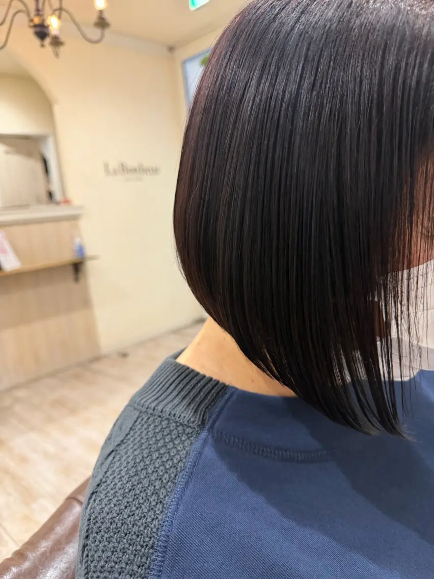 ショート カラー 前下がりボブ ボブ 髪質改善 カット ヘアカラー 縮毛矯正 トリートメント 新越谷noble店長 松本拓也▶◀*.のヘアスタイル