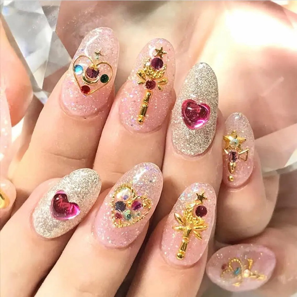 ネイル 渋谷／チップ長さ出し 👑アプレgel-xのネイルデザイン