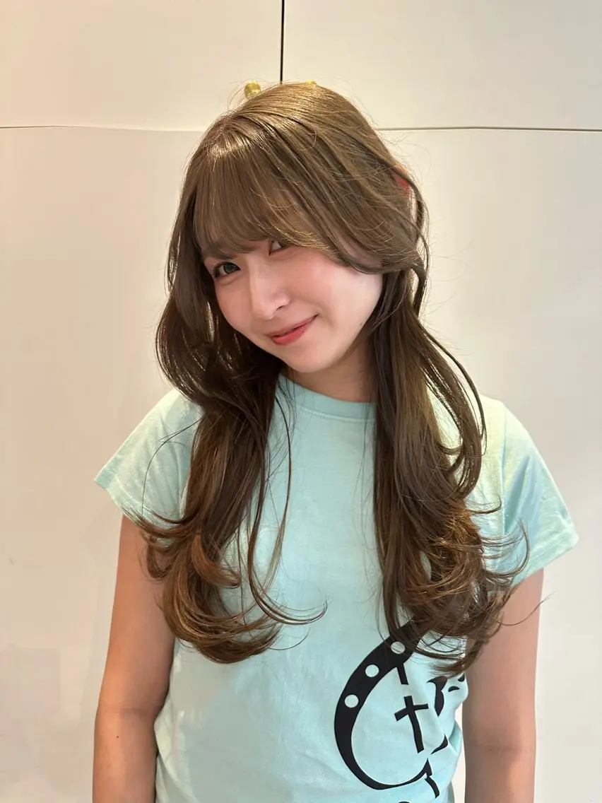 ロング ヘアカラー トリートメント 愛/한국어◎ 季節のcolor🍂のヘアスタイル