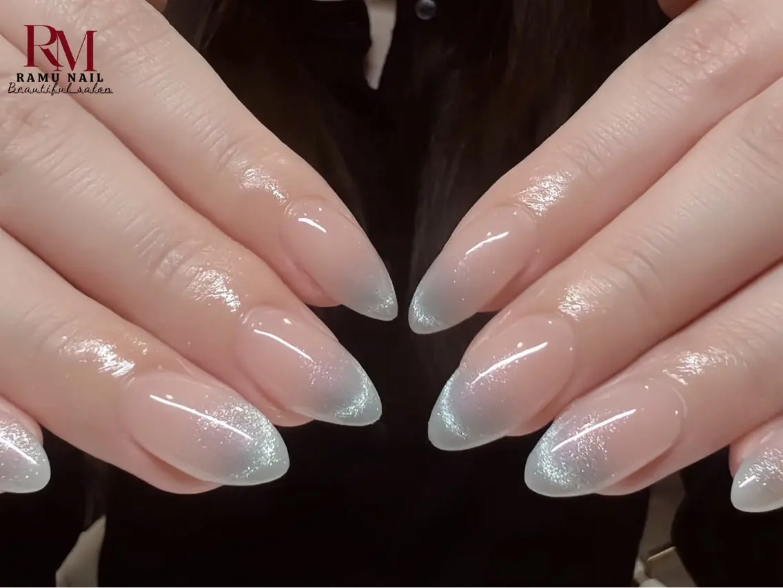 ネイル キラキラネイル マグネットネイル ミラーネイル ピンク 夏ネイル ハンドネイル RAMU Nail 恵比寿店のネイルデザイン