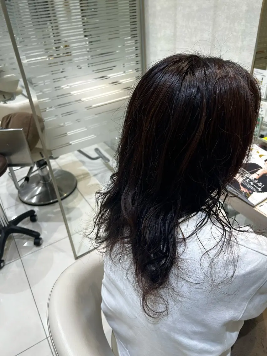 ミディアム カラー カット トリートメント 縮毛矯正&髪質改善 西野のヘアスタイル