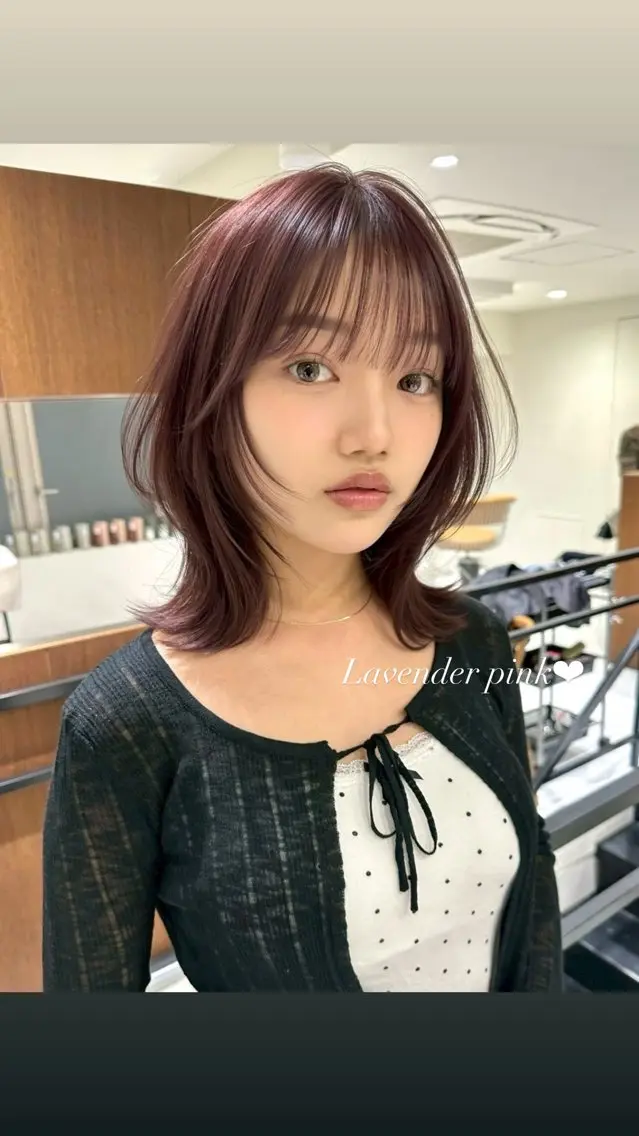 セミロング ヘアカラー 市毛 結菜のヘアスタイル