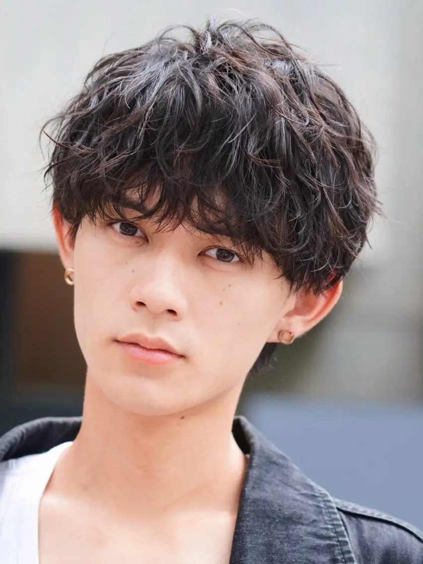 ミディアム パーマ メンズ ミディアムパーマ マッシュ メンズパーマ メンズパーマ 名古屋/水谷颯のヘアスタイル