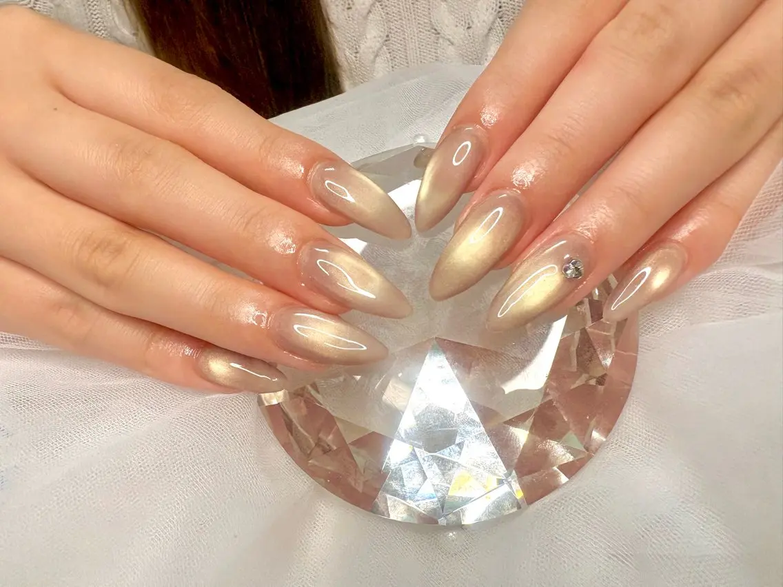 ネイル マグネットネイル ワンカラーネイル ハンドネイル 新宿マグネット Mii Nailのネイルデザイン