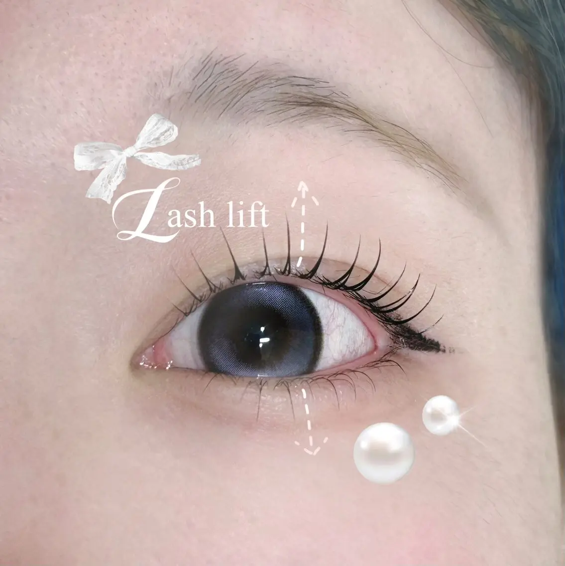 マツエク・マツパ 下まつげエクステ 一重×まつ毛パーマ マツパ Kellyeye Hazukiの眉毛・アイブロウイメージ