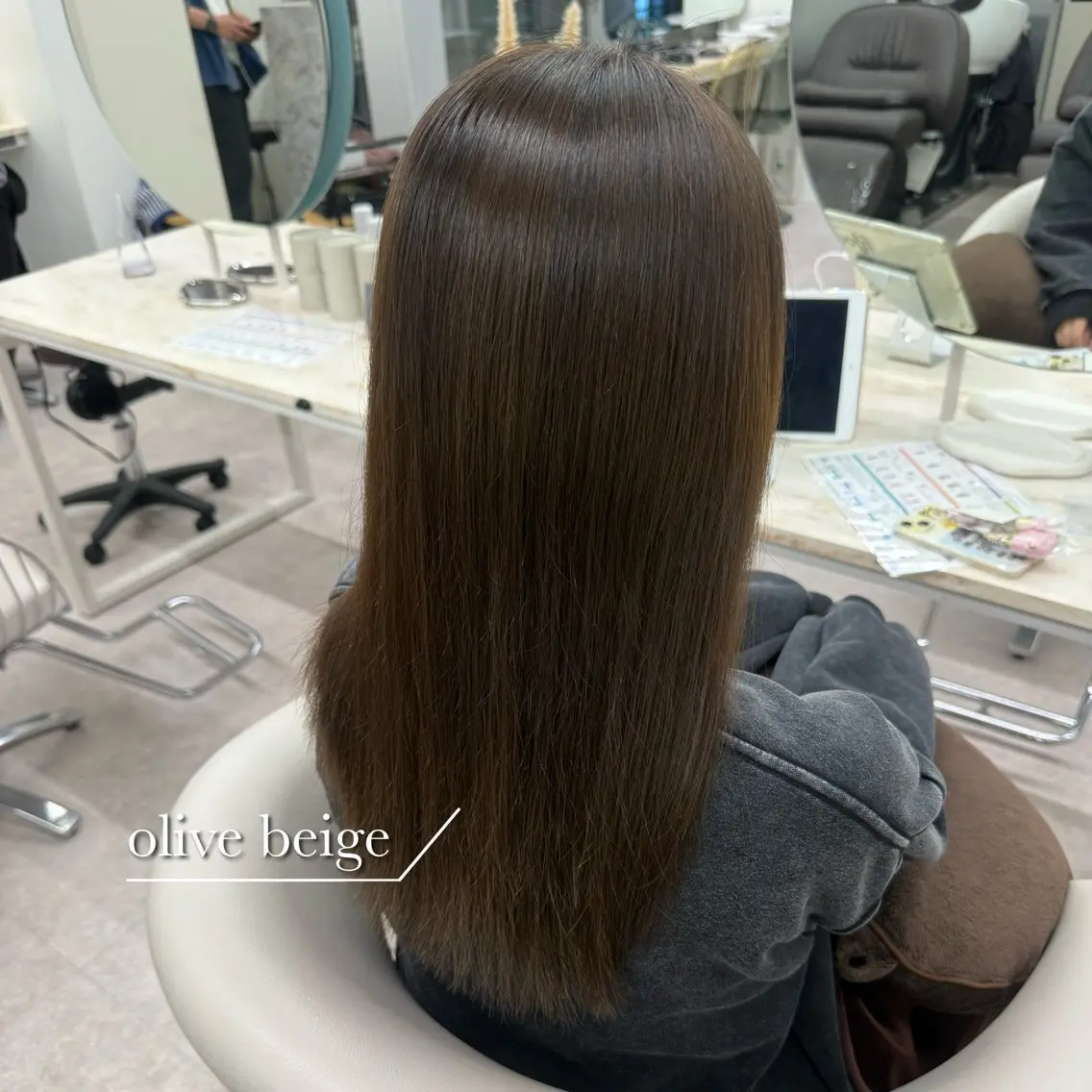 ロング カラー カット ヘアカラー トリートメント 縮毛矯正/ベージュ カラー🧸綾里のヘアスタイル