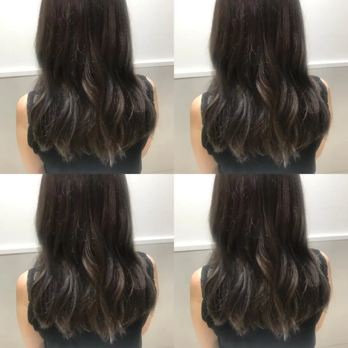 セミロング カラー 小栗 麻衣のヘアスタイル