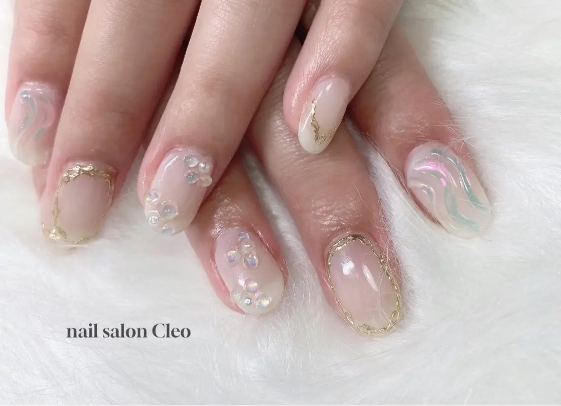 ネイル 成人式 ジェルネイル Cleo クレオのネイルデザイン