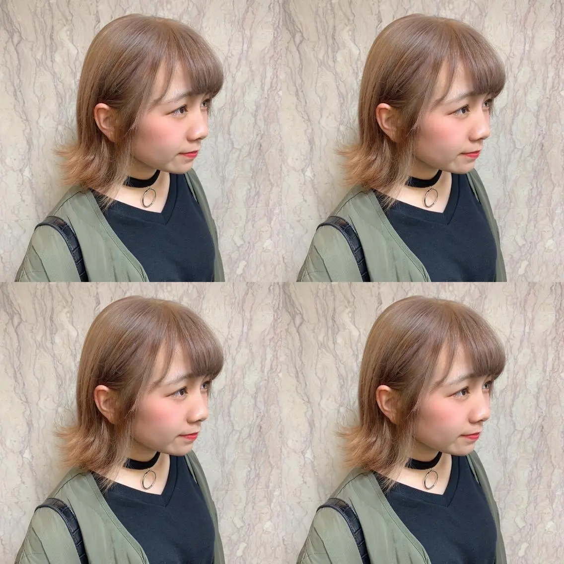 ミディアム カラー ブリーチ ケアブリーチ ヘアカラー 似合わせ/ カラー.岡田友仁のヘアスタイル