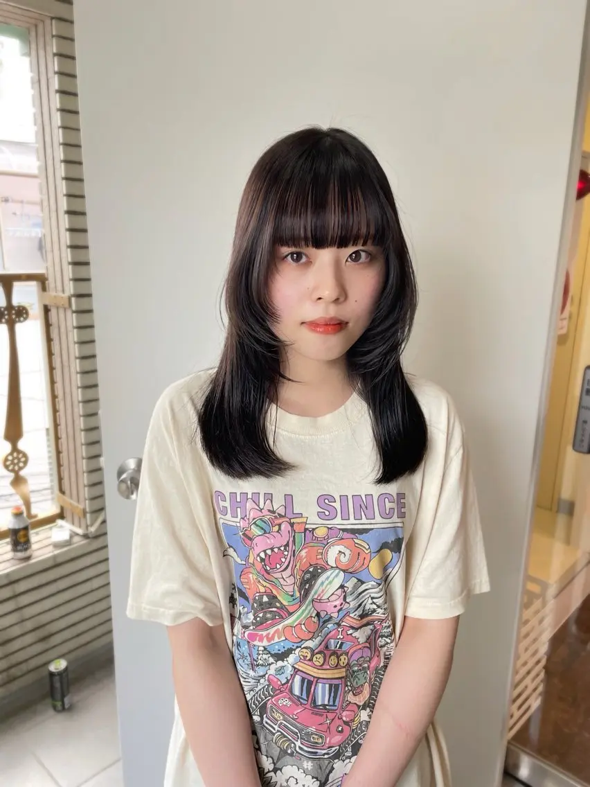 セミロング カラー カット ヘアカラー トリートメント レイヤーカット🎀 kanaのヘアスタイル
