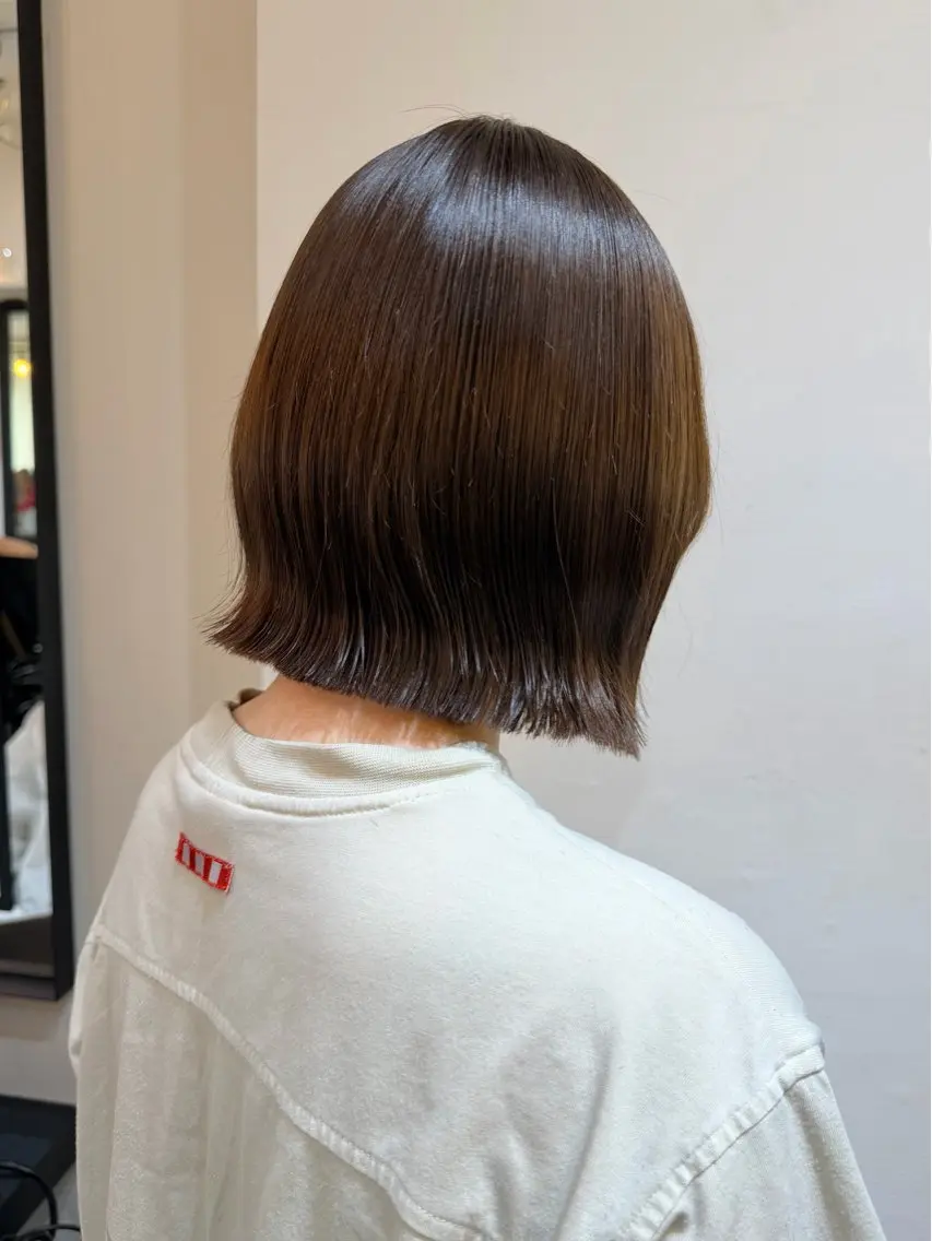 ミディアム カット ヘアカラー 🍒ボブカット/ moe🍒のヘアスタイル