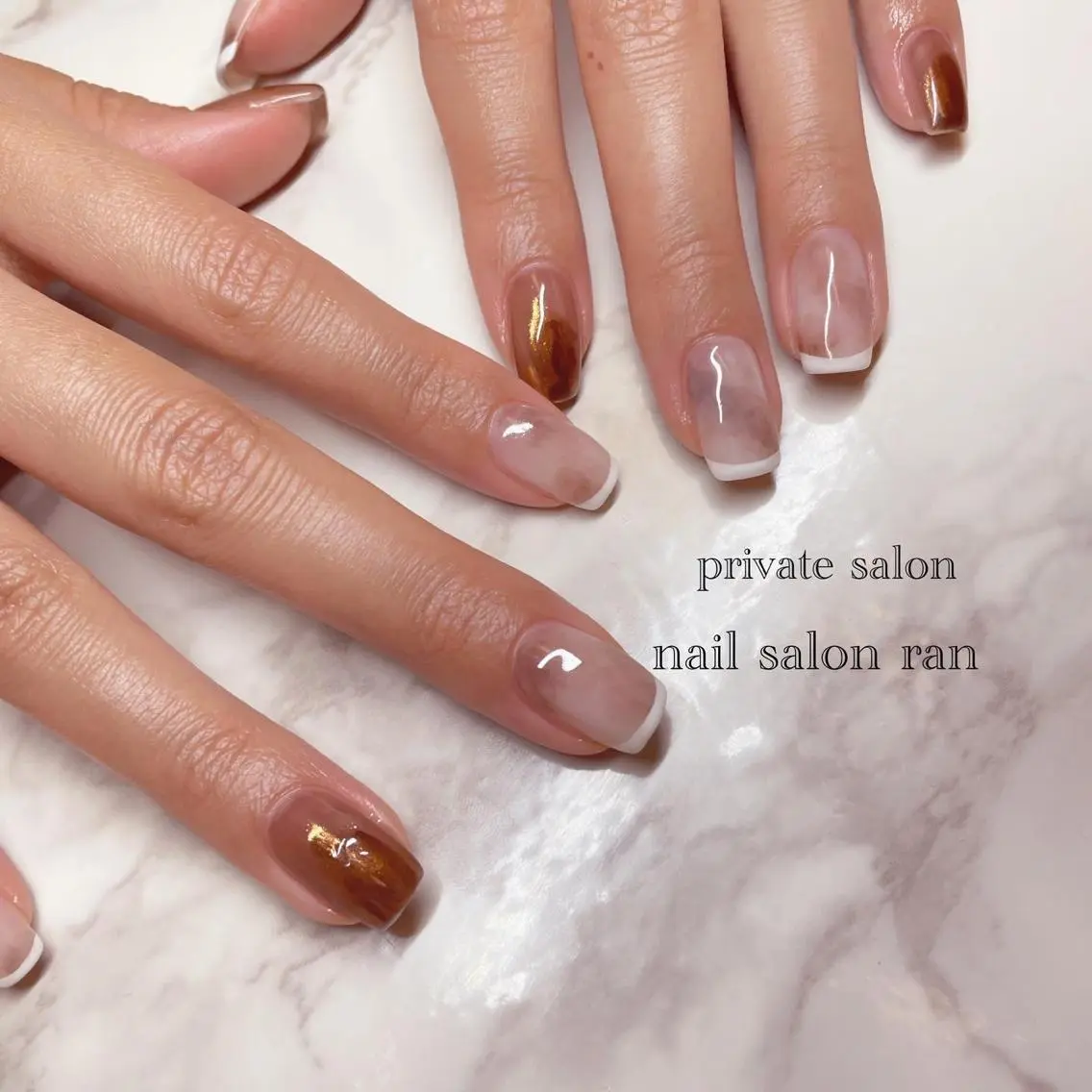 ネイル ニュアンスネイル nailsalon ranのネイルデザイン