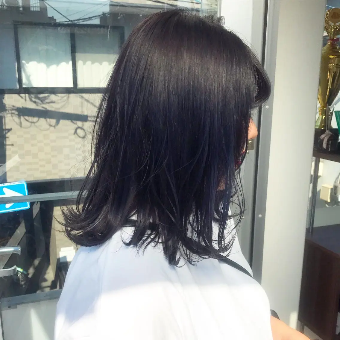 ミディアム カラー ディープラベンダー ダブルカラー ラベンダーカラー ショート✨美髪矯正✨ wasaiのヘアスタイル