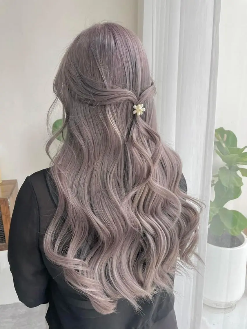 ロング カラー ヘアアレンジ ヘアカラー 💓色落ちまで綺麗な 垢抜けカラー💓のヘアスタイル