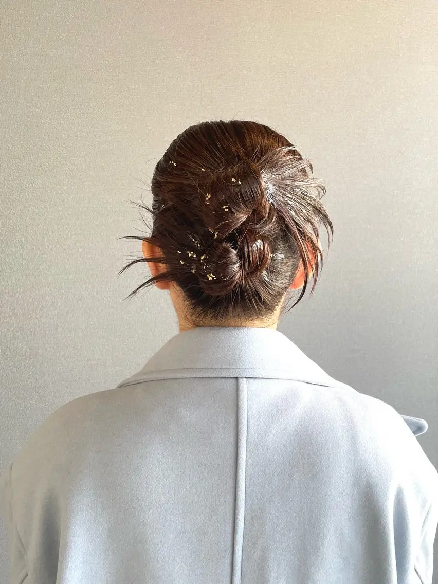 ミディアム ヘアアレンジ ヘアセット kitin 吉祥寺 山岸花のヘアスタイル