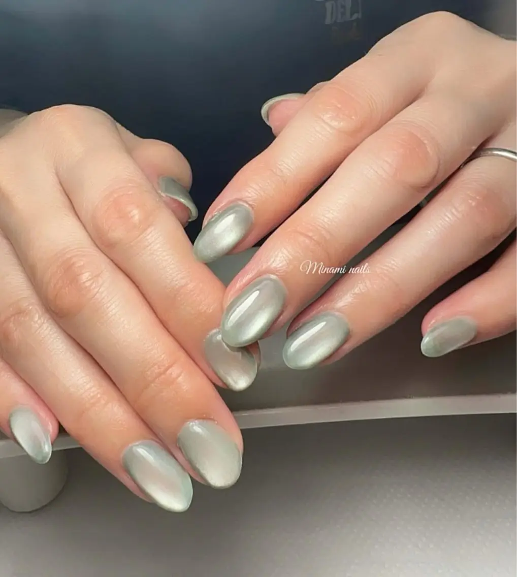 ネイル アートネイル オーロラネイル ガーリー キラキラネイル 韓国ネイル ハンドネイル Minami Nailsのネイルデザイン