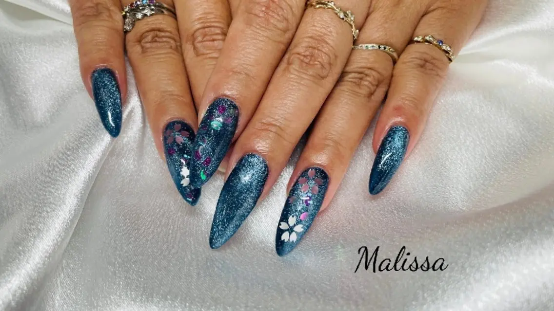 ネイル 長さ出し フラッシュネイル フラッシュマグ スカルプネイル ネイルチップ ハンドネイル Malissa　 スカルプ&深爪歓迎◎のネイルデザイン