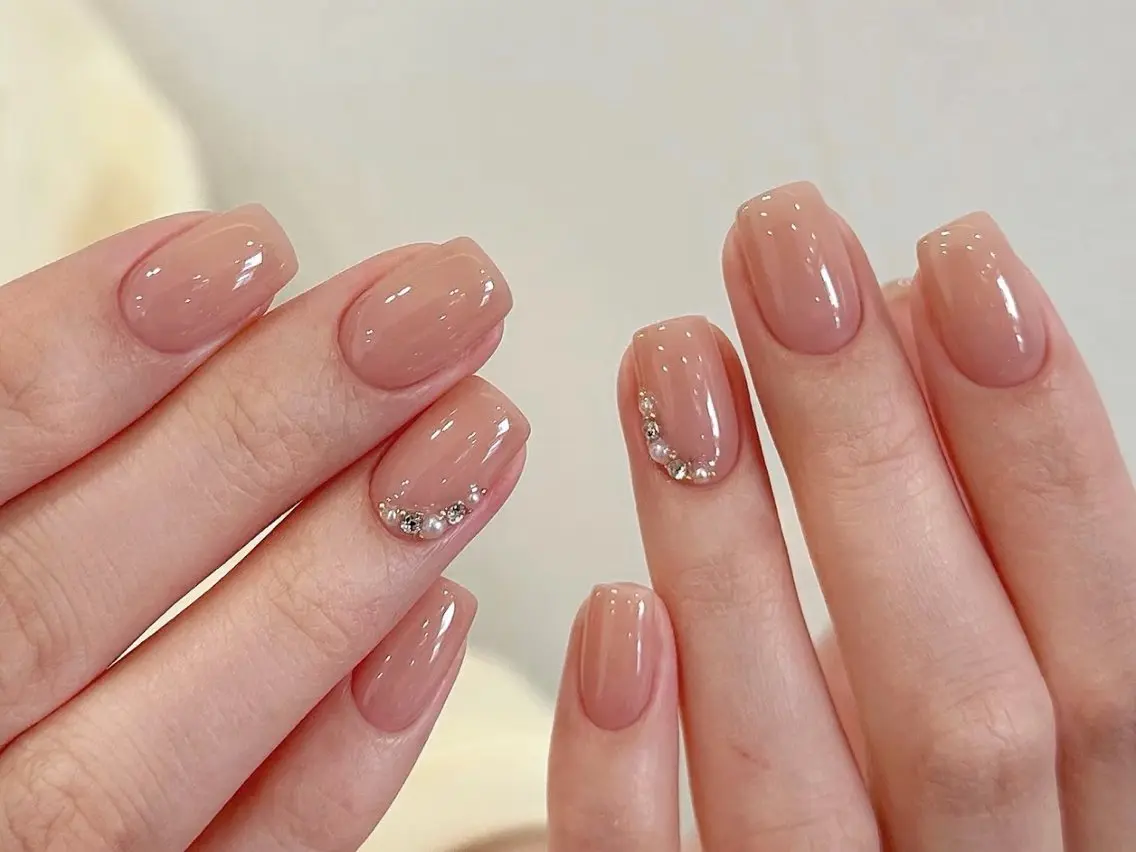 ネイル ブラウン フットネイル フレンチネイル グラデーション 氷ネイル・うるうるネイル ハンドネイル Mixx Nail_ Studioのネイルデザイン