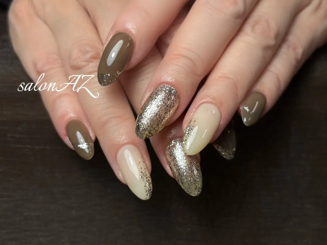 ネイル アートネイル 長さ出し フットネイル フレンチネイル ジェルネイル ハンドネイル salon AZのネイルデザイン