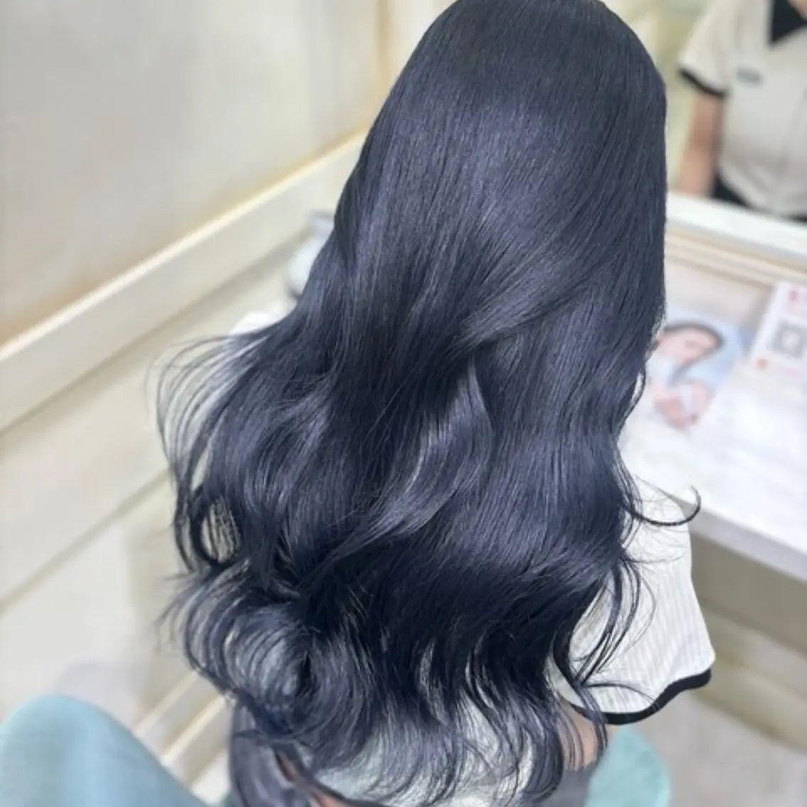 💙ブルー系限定メニュー💙ワンカラー+1stepトリートメントの写真