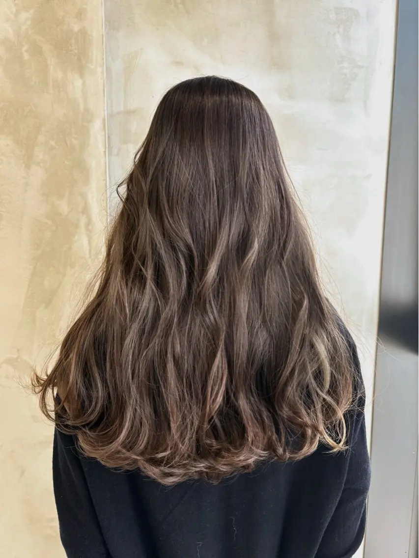 ロング カラー カット ヘアカラー トリートメント まさと/ヘーゼルベー ジュ/レイヤーカットのヘアスタイル