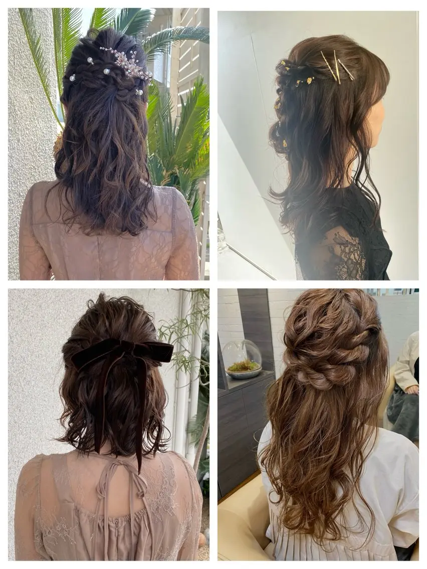 ⚪️ヘアセット　お任せハーフアップ✨の写真