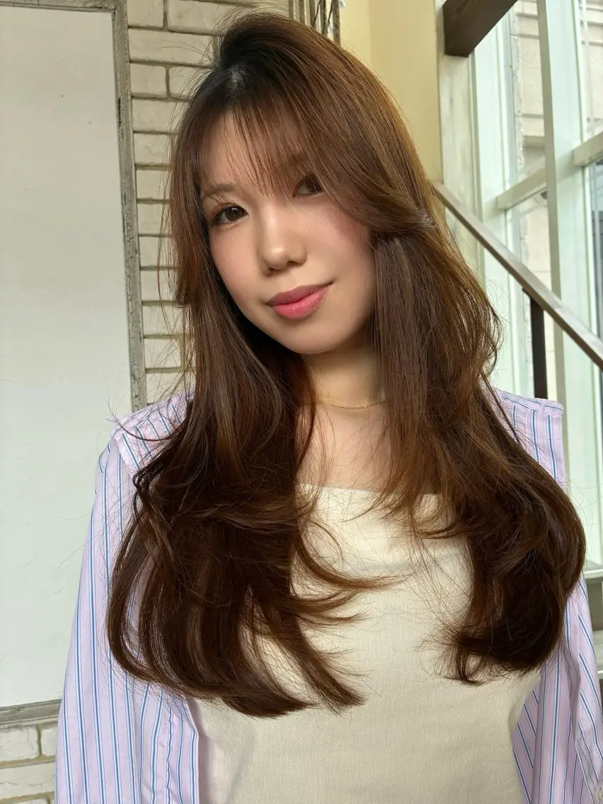 ロング カット ヘアカラー レイヤー特化/メンズ 特化/大野真央のヘアスタイル