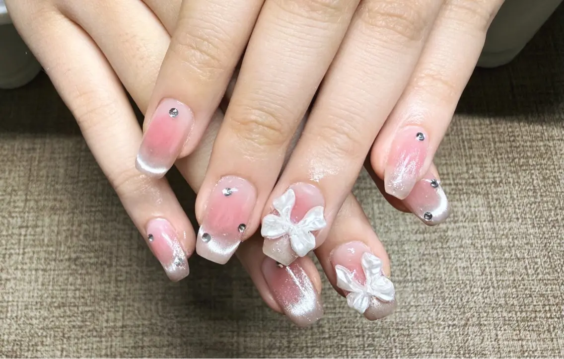 ネイル アートネイル べっ甲ネイル チークネイル 成人式 長さ出し ハンドネイル ハンドケア For you. Nail Salonのネイルデザイン