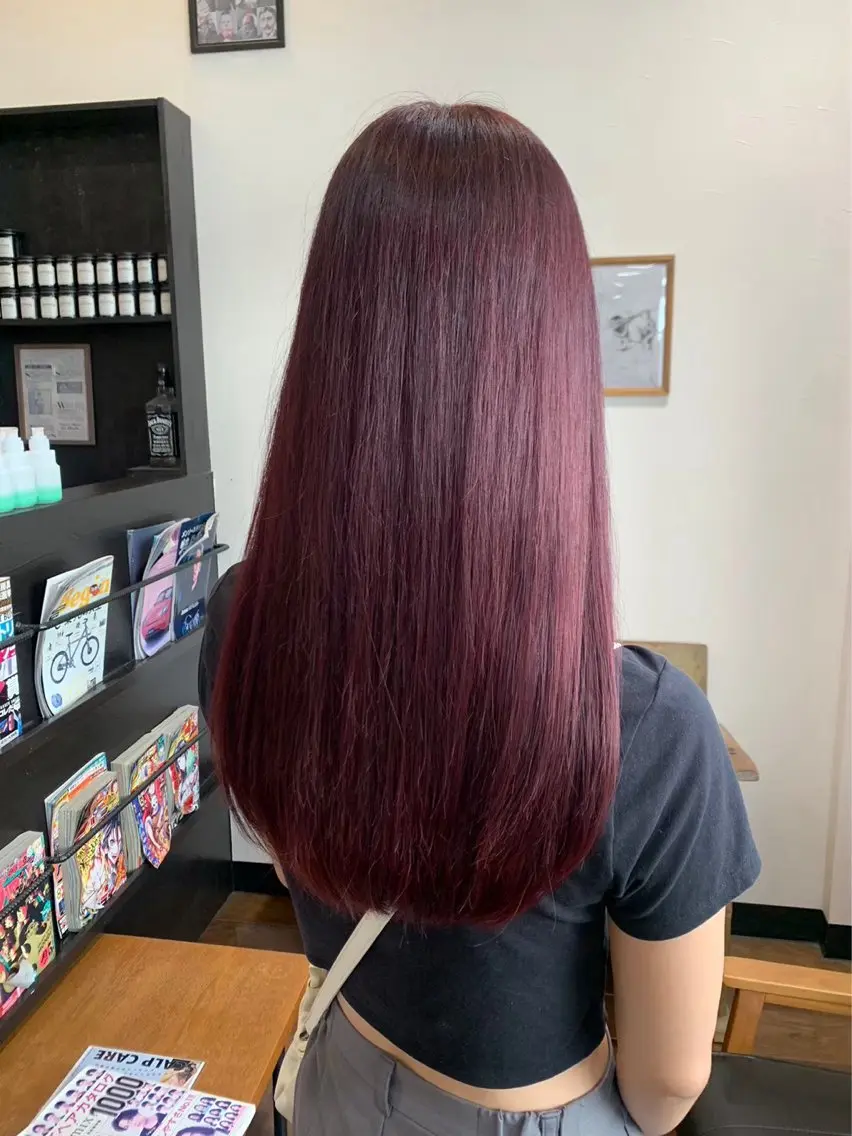 ロング カラー ヘアカラー トリートメント 艶カラー×デザイン カラー特化/値賀大樹のヘアスタイル