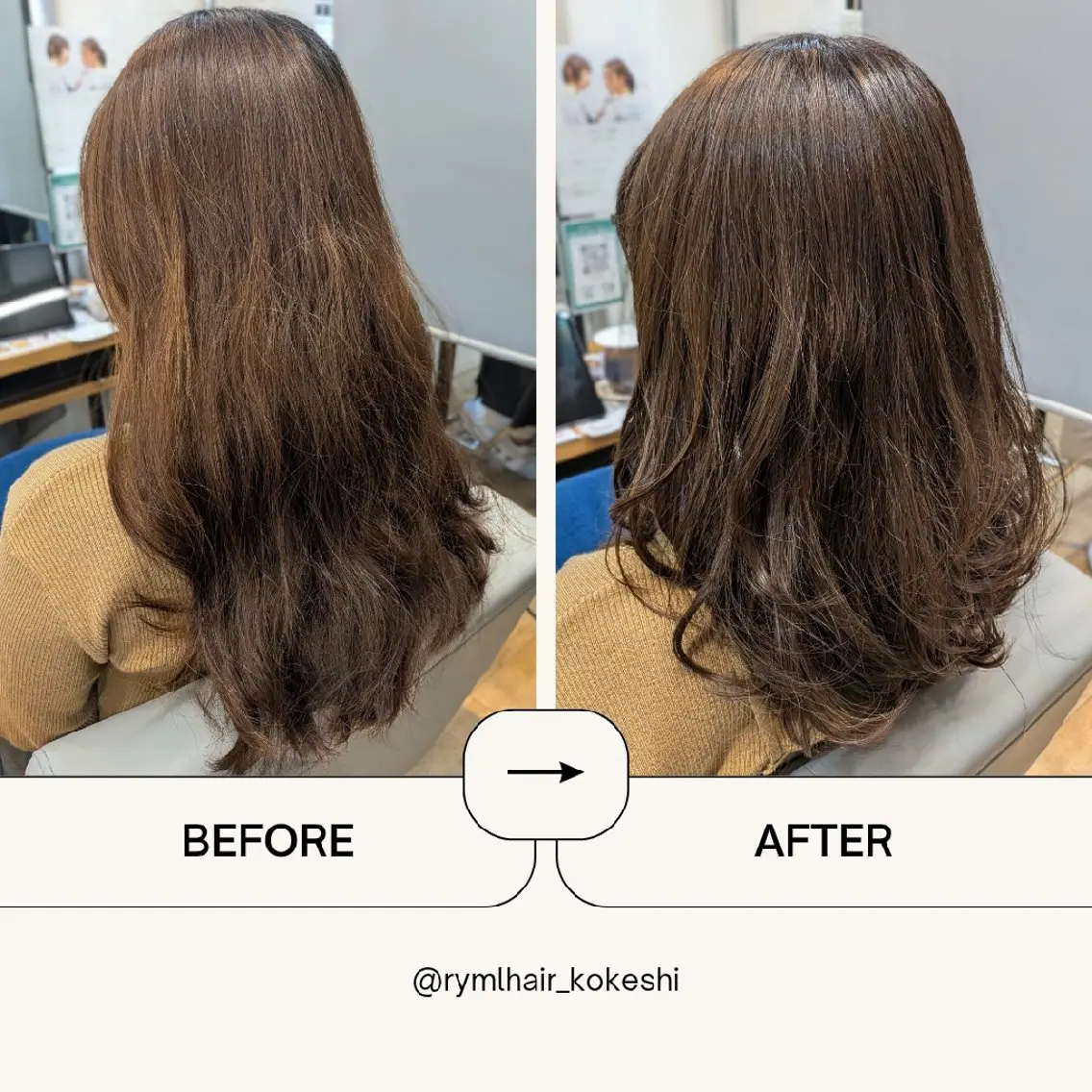 ロング レイヤーカット カット Kokeshi/吹上 /Rymlhairのヘアスタイル