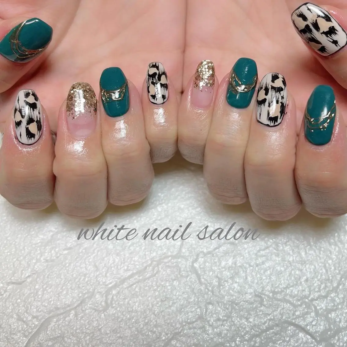 ネイル フットネイル ジェルネイル ハードジェル ラメ(グリッター) 持ち込み ハンドネイル white nail salonのネイルデザイン