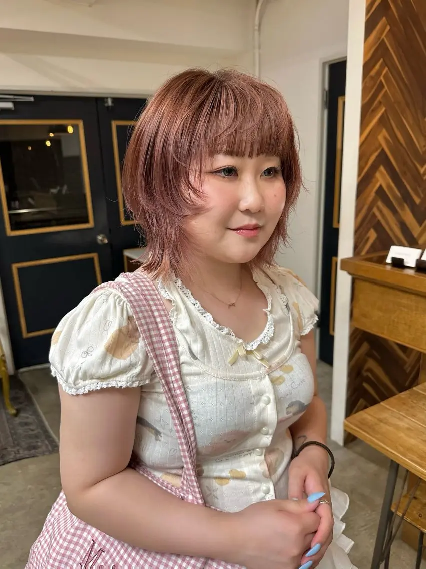 ミディアム カット ヘアカラー トリートメント NAGISA髪質改善 &透明感カラー🪞のヘアスタイル